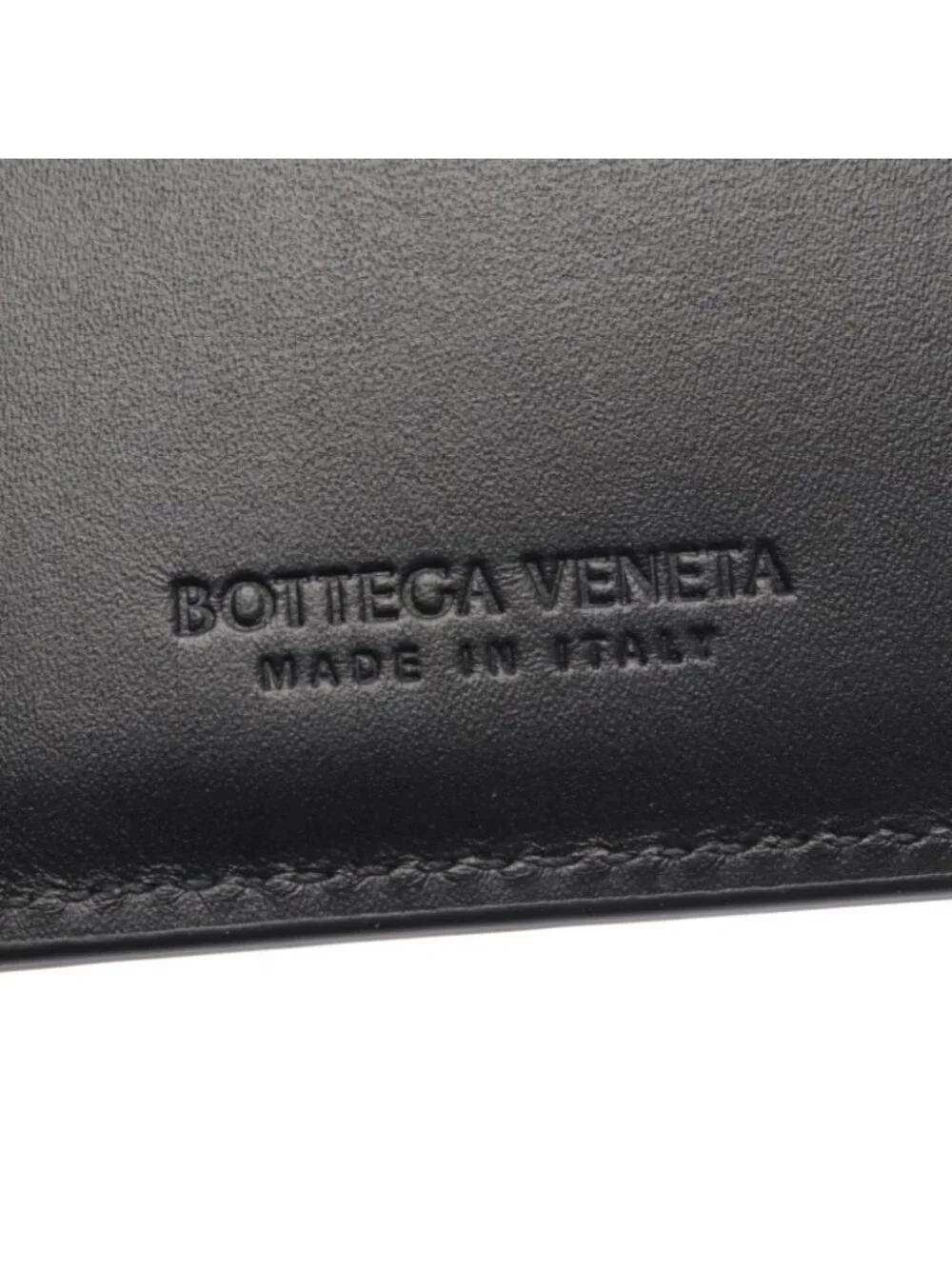 Bottega Veneta Coin Case Intrecciato Key Pouch Black Leather
